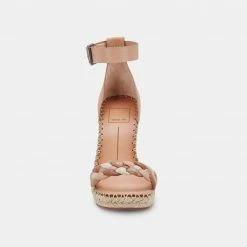 DOLCEVITA SANDALS NILTON HEELS NATURAL LEATHER