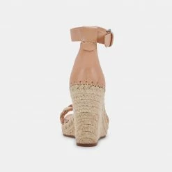 DOLCEVITA SANDALS NILTON HEELS NATURAL LEATHER