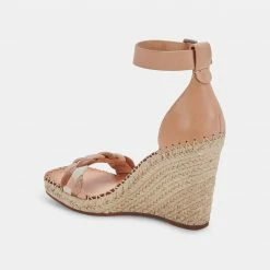 DOLCEVITA SANDALS NILTON HEELS NATURAL LEATHER
