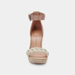 DOLCEVITA NILTON HEELS SANDSTONE CANVAS SANDALS