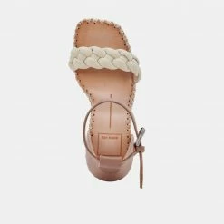 DOLCEVITA NILTON HEELS SANDSTONE CANVAS SANDALS