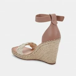 DOLCEVITA NILTON HEELS SANDSTONE CANVAS SANDALS