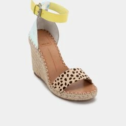 DOLCEVITA NOOR WIDE WEDGES LEOPARD MULTI CALF HAIR WIDE SIZING