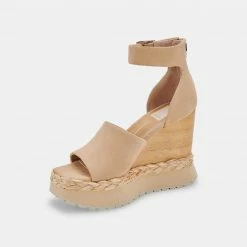 DOLCEVITA PARLE HEELS BISCUIT SUEDE SANDALS