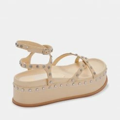 DOLCEVITA WELMA SANDALS VANILLA STUDDED LEATHER