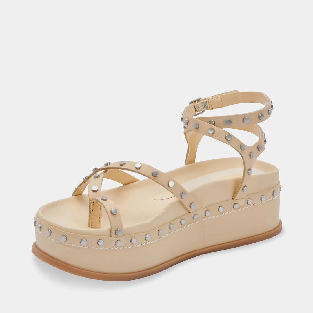 DOLCEVITA WELMA SANDALS VANILLA STUDDED LEATHER