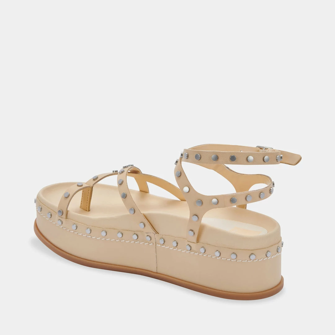 DOLCEVITA WELMA SANDALS VANILLA STUDDED LEATHER