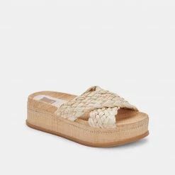 DOLCEVITA WRENLY SANDALS LT NATURAL RAFFIA