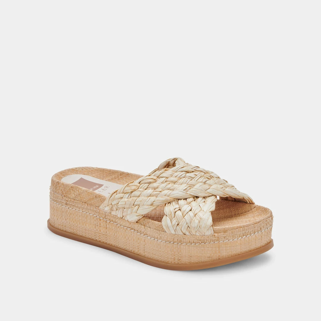 DOLCEVITA WRENLY SANDALS LT NATURAL RAFFIA
