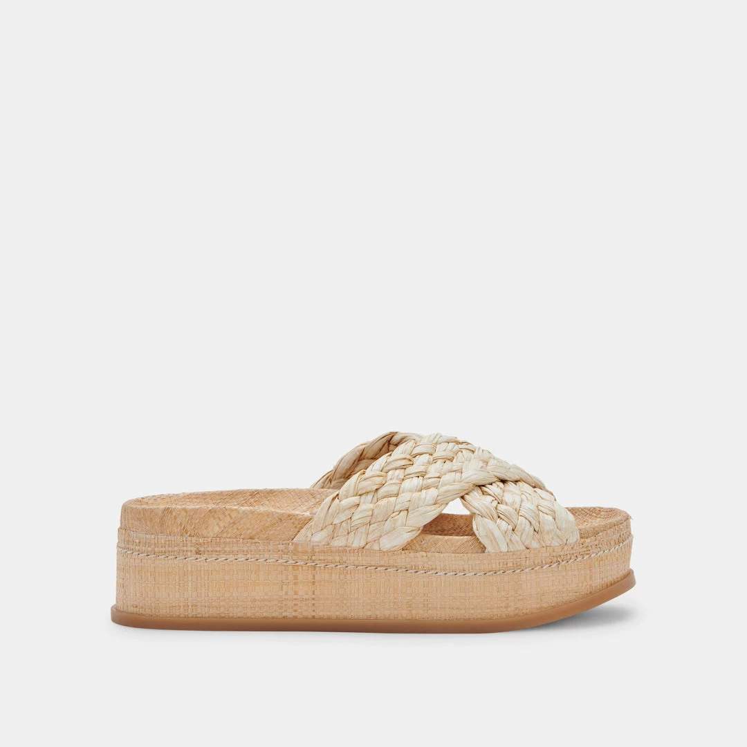 DOLCEVITA WRENLY SANDALS LT NATURAL RAFFIA