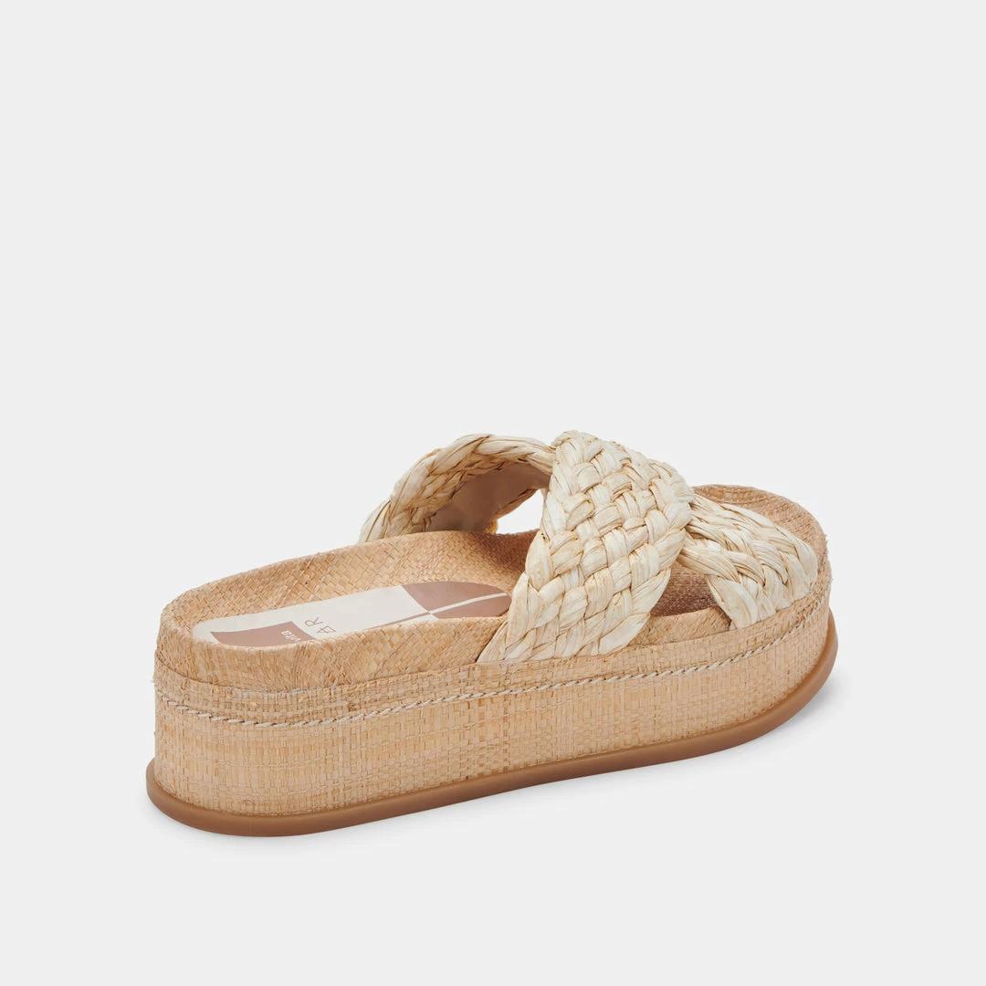DOLCEVITA WRENLY SANDALS LT NATURAL RAFFIA