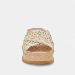 DOLCEVITA WRENLY SANDALS LT NATURAL RAFFIA