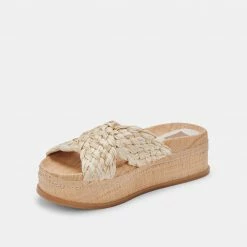 DOLCEVITA WRENLY SANDALS LT NATURAL RAFFIA