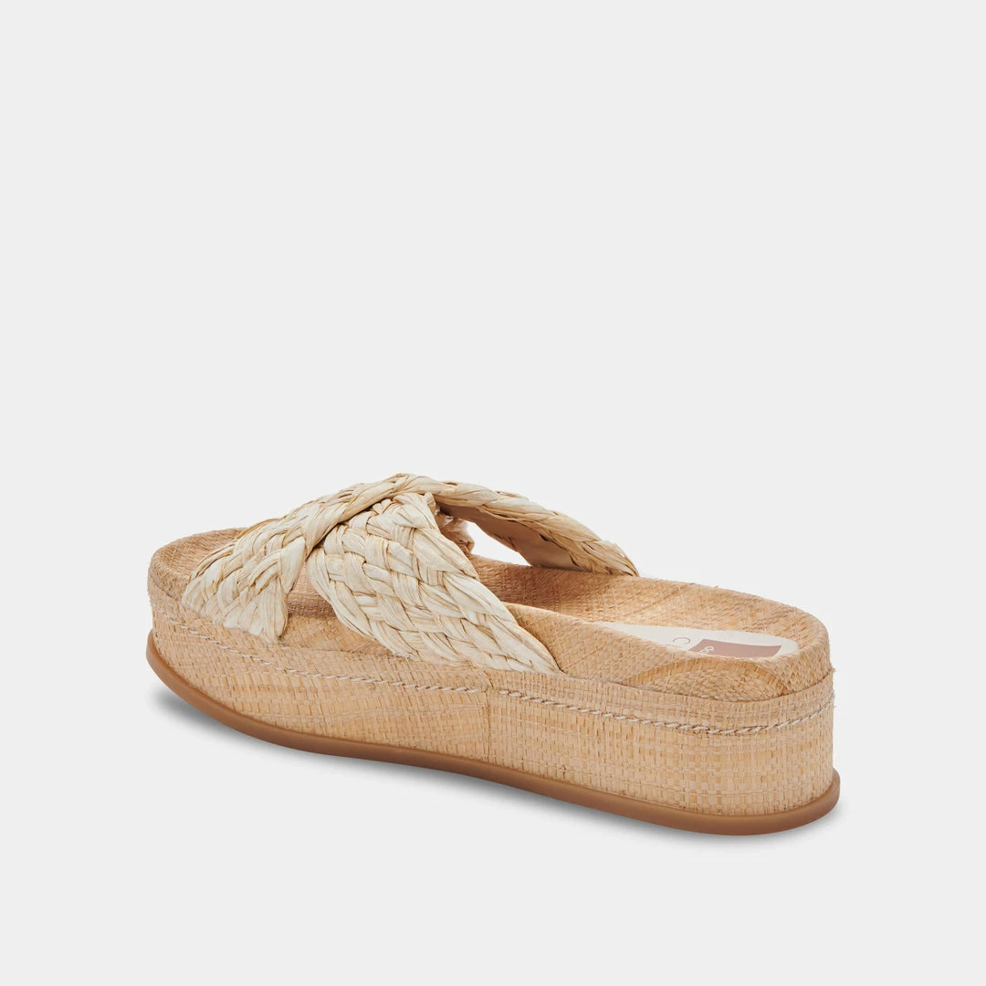 DOLCEVITA WRENLY SANDALS LT NATURAL RAFFIA