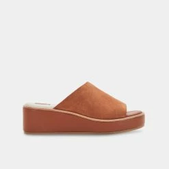 DOLCEVITA FRETA WIDE WEDGES DK BROWN SUEDE