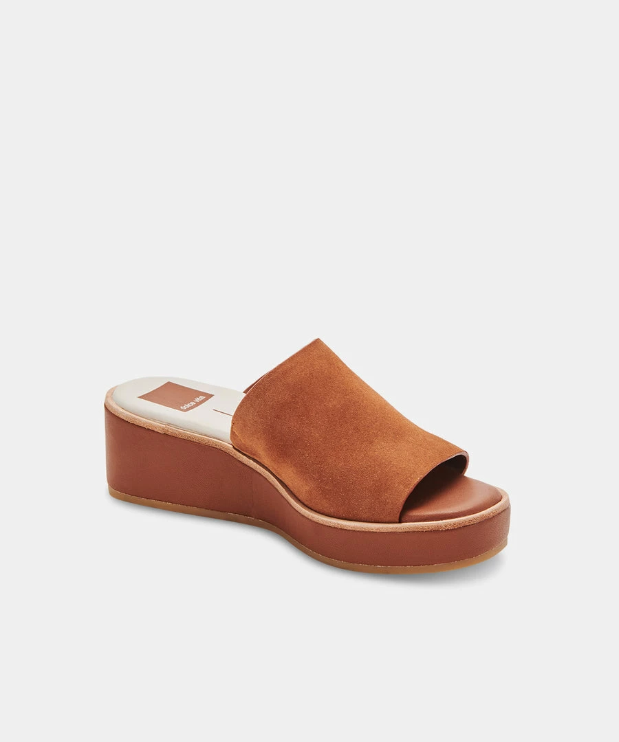 DOLCEVITA SANDALS FRETA WEDGES DK BROWN SUEDE