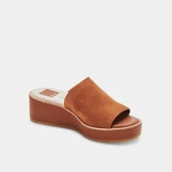 DOLCEVITA FRETA WIDE WEDGES DK BROWN SUEDE