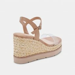 DOLCEVITA LENOX WEDGES BLUSH MULTI VINYL SANDALS