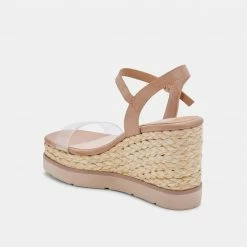 DOLCEVITA LENOX WEDGES BLUSH MULTI VINYL SANDALS