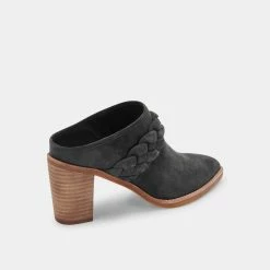 DOLCEVITA SALE SERLA WIDE MULES ANTHRACITE SUEDE