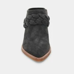DOLCEVITA SALE SERLA WIDE MULES ANTHRACITE SUEDE