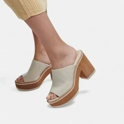 DOLCEVITA EMERY HEELS IVORY LEATHER
