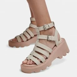 DOLCEVITA GALORE SANDALS IVORY LEATHER