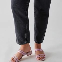 DOLCEVITA HAIZE RAFFIA SANDALS LILAC RAFFIA