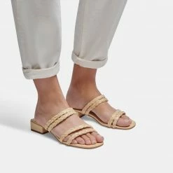 DOLCEVITA HAIZE RAFFIA SANDALS VANILLA RAFFIA