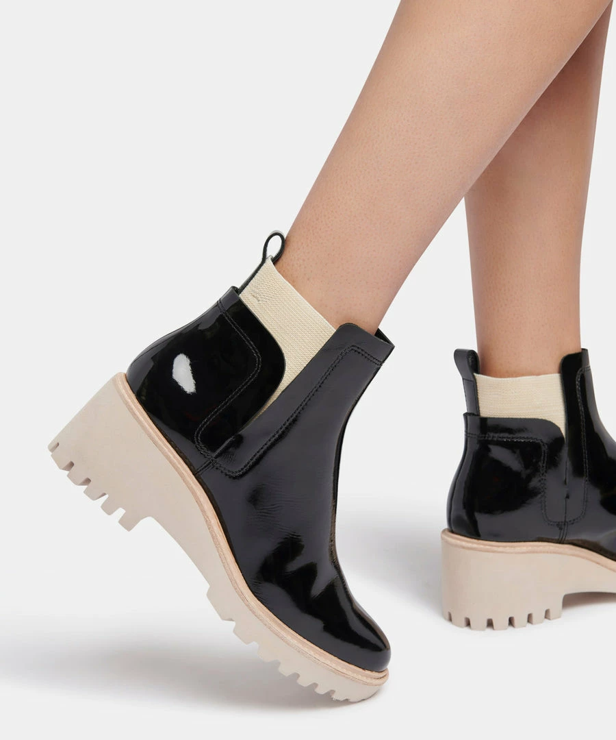 Recurate HUEY BOOTIES ONYX PATENT Re:vita