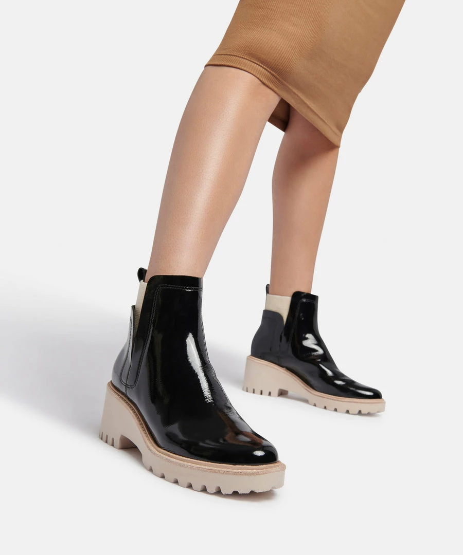 Recurate HUEY BOOTIES ONYX PATENT Re:vita