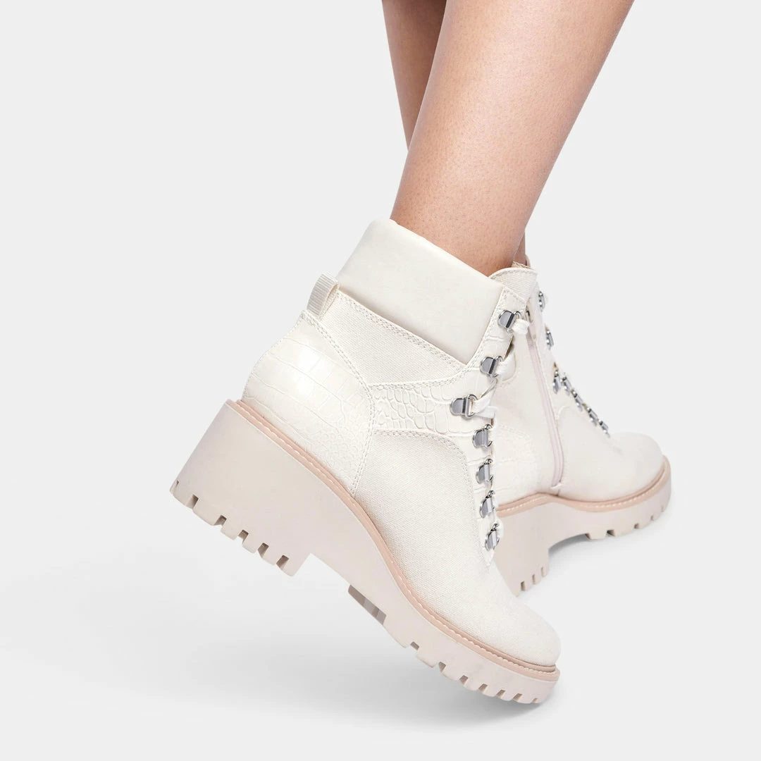 Recurate RESALE HUNTER BOOTIES IVORY CANVAS Re:vita