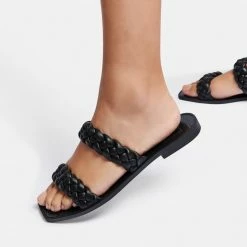 DOLCEVITA INDY WIDE SANDALS BLACK STELLA