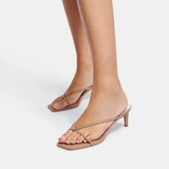 Recurate KAYDEN HEELS CAFE LEATHER - Re:vita