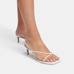 Recurate KAYDEN HEELS WHITE LEATHER - Re:vita