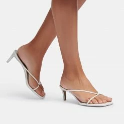 Recurate KAYDEN HEELS WHITE LEATHER - Re:vita
