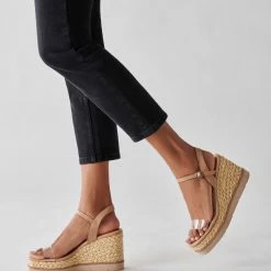 DOLCEVITA LENOX WEDGES BLUSH MULTI VINYL SANDALS