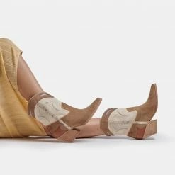 Recurate RESALE LORAL BOOTIES IN TAUPE MULTI SUEDE - Re:vita