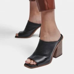 DOLCEVITA MAVISE HEELS BLACK LEATHER