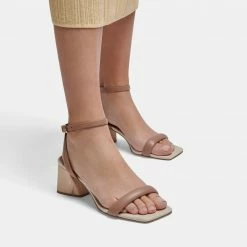 DOLCEVITA MODI HEELS CAFE NUBUCK SANDALS
