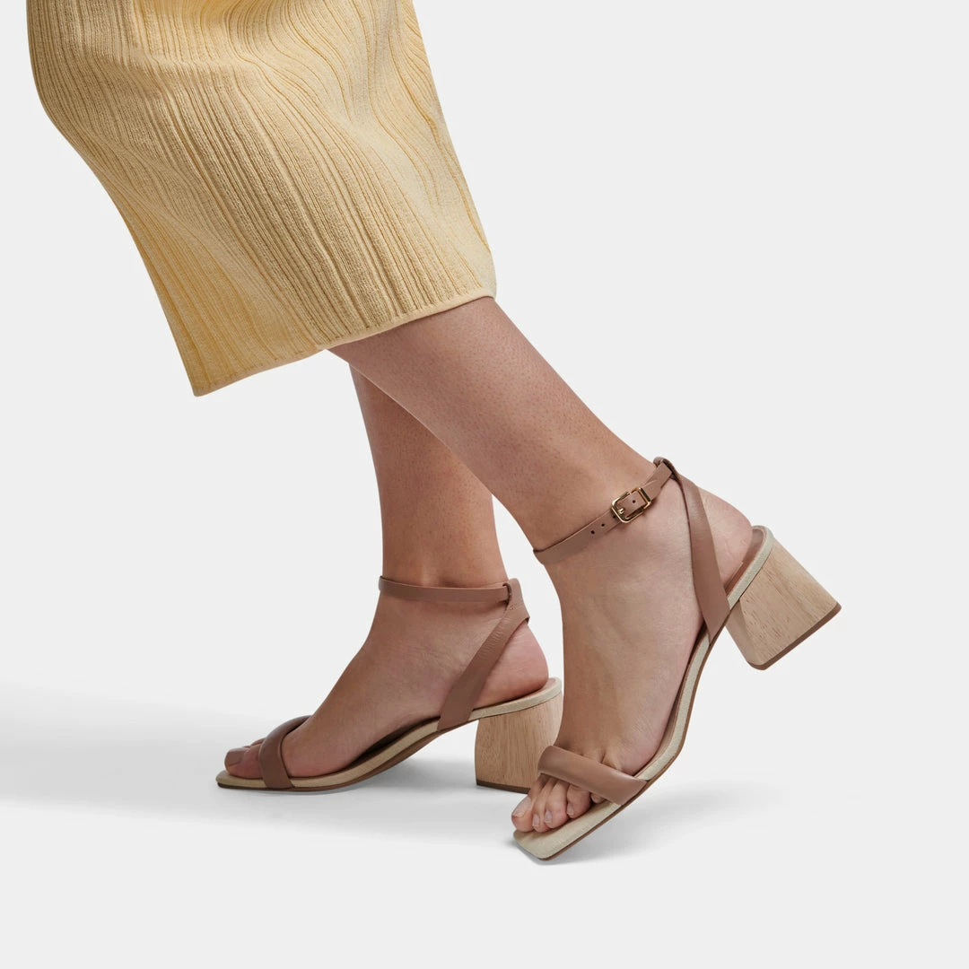 DOLCEVITA MODI HEELS CAFE NUBUCK SANDALS