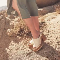 DOLCEVITA EMERY HEELS IVORY LEATHER