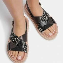 DOLCEVITA NILES SANDALS BLACK MULTI LEATHER