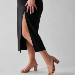 DOLCEVITA SANDALS NOLES HEELS NUDE CRYSTAL