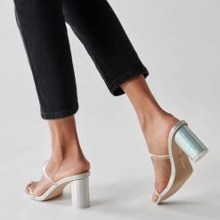 DOLCEVITA SANDALS NOLES PRIDE HEELS CRYSTAL VINYL