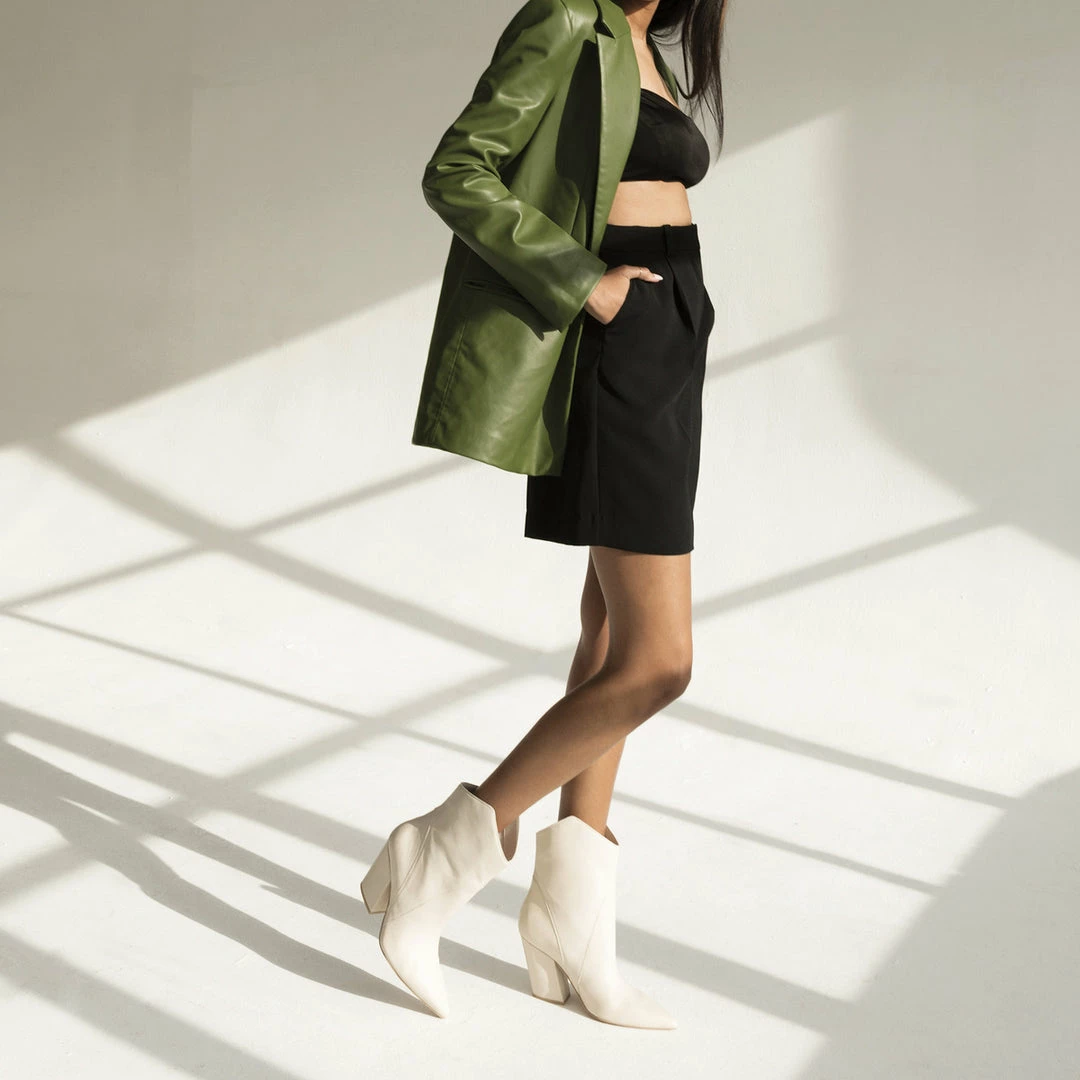 DOLCEVITA NESTLY BOOTIES IVORY LEATHER