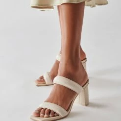 DOLCEVITA PASCOE HEELS IVORY EMBOSSED STELLA