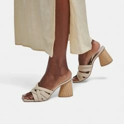 DOLCEVITA PAZLEE HEELS IVORY LEATHER
