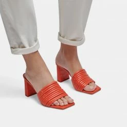 DOLCEVITA SANDALS PRIANA HEELS PERSIMMON STELLA