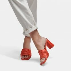 DOLCEVITA SANDALS PRIANA HEELS PERSIMMON STELLA